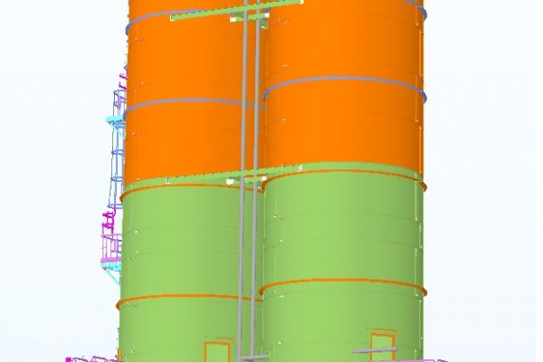 Reunion Island - 2x 400 tonnes silos for hot ash